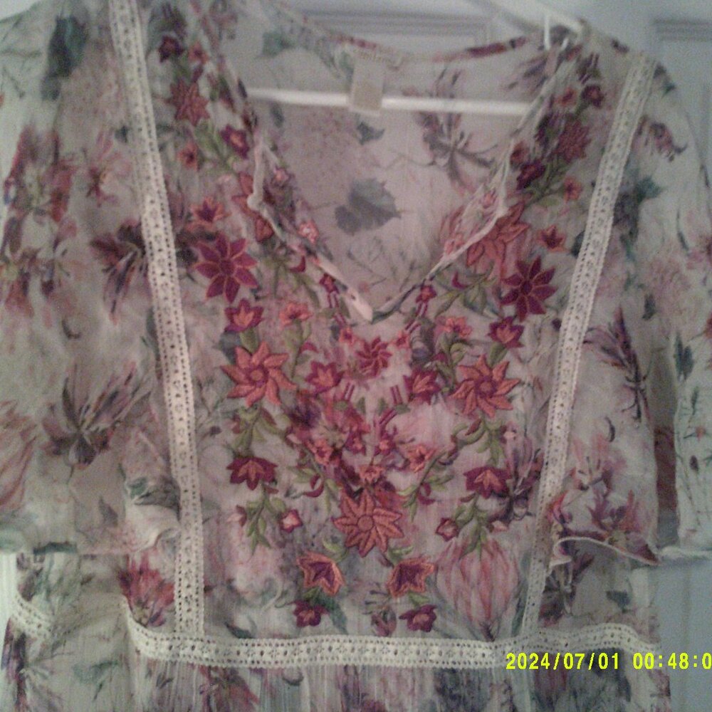 Gorgeous Sundance 2-in-1 Floral Maxi Dress Size L - Picture 3 of 5